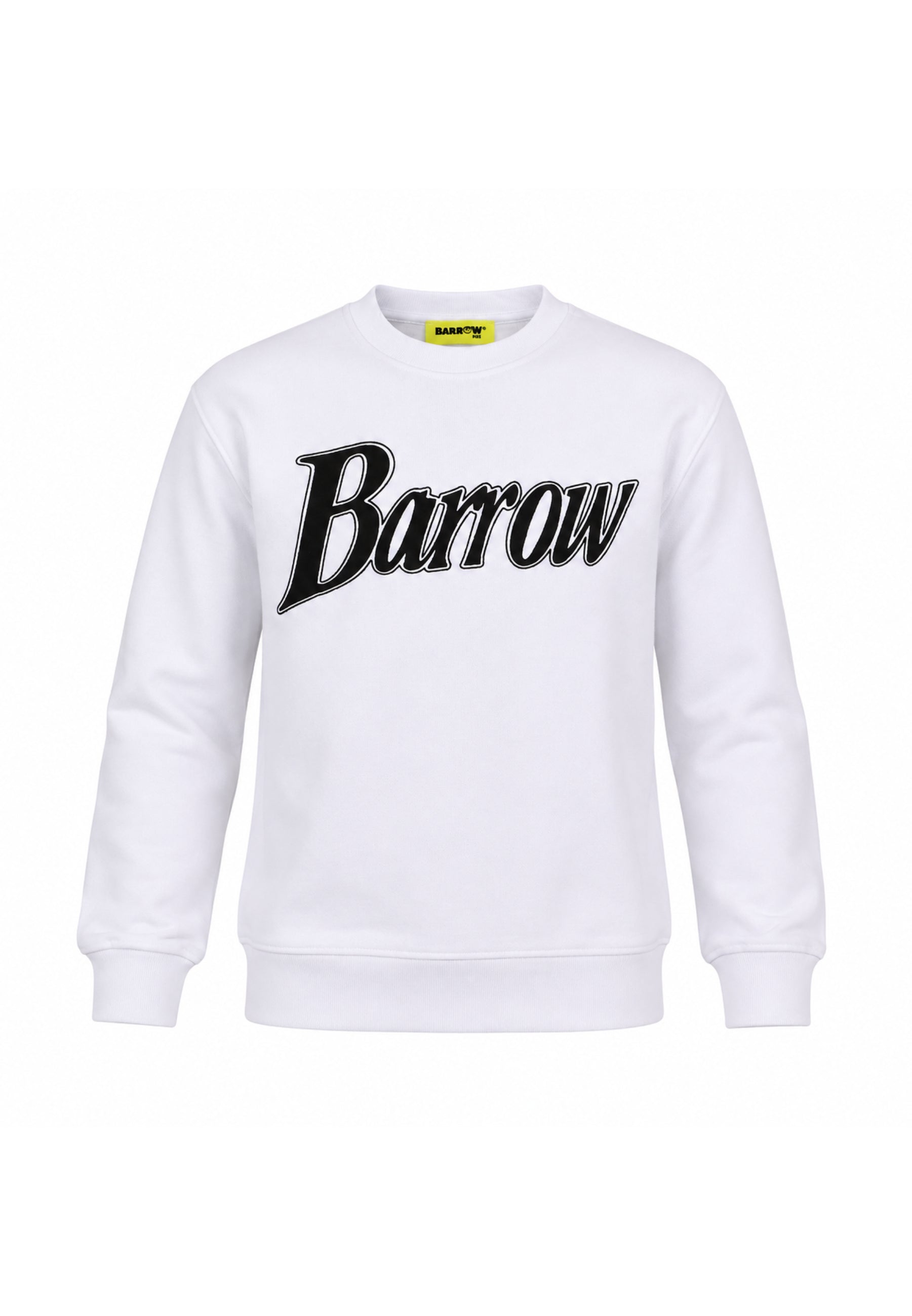 BARROW FELPA BIANCA GIROCOLLO CON LOGO DAVANTI E STAMPA ORSETTO DIETRO Bambini e ragazzi F6BKJUSW162.BIA_