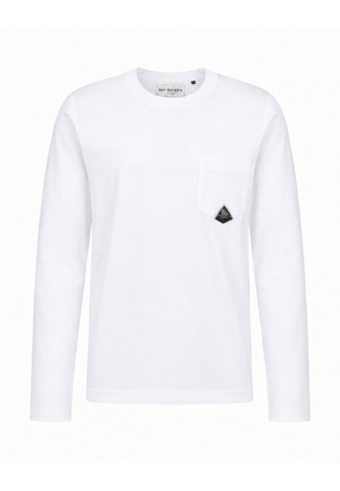 Roy Roger's tshirt BIANCA A MANICHE LUNGHE CON TASCHINO Bambini e ragazzi rz488/00.bia_