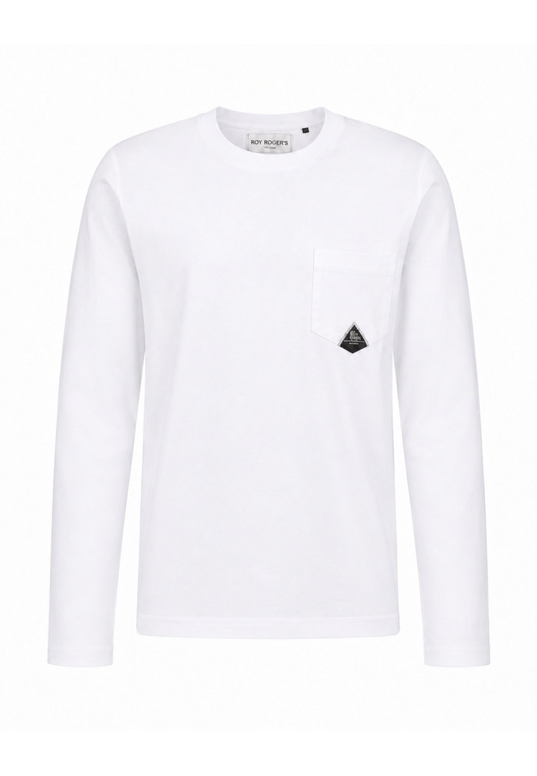 Roy Roger's tshirt BIANCA A MANICHE LUNGHE CON TASCHINO Bambini e ragazzi rz488/00.bia_