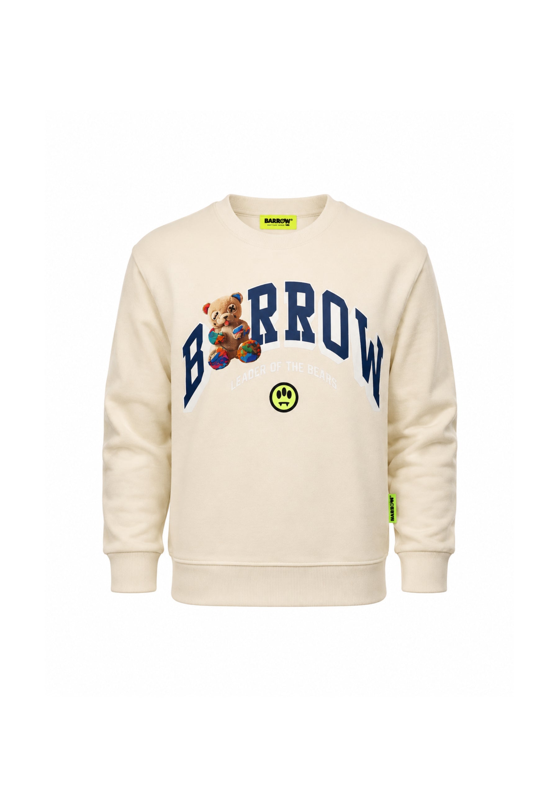 BARROW FELPA PANNA GIROCOLLO CON LOGO CENTRALE E MINI TEDDY Bambini e ragazzi F6BKJUSW032.PANNA_