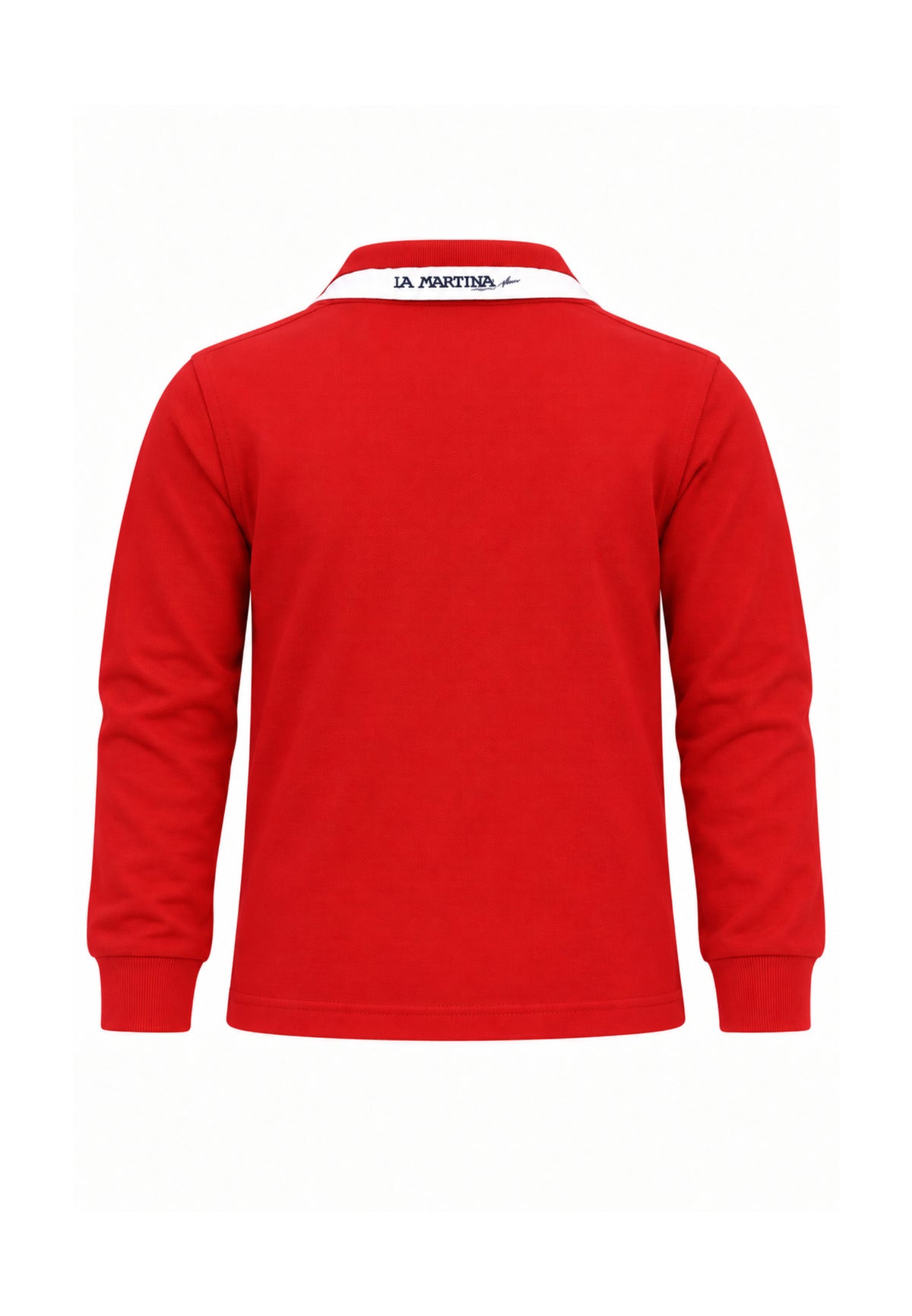 LA MARTINA POLO ROSSA LOGO RICAMATO MANICHE LUNGHE Bambini e ragazzi MAB0356.RO_