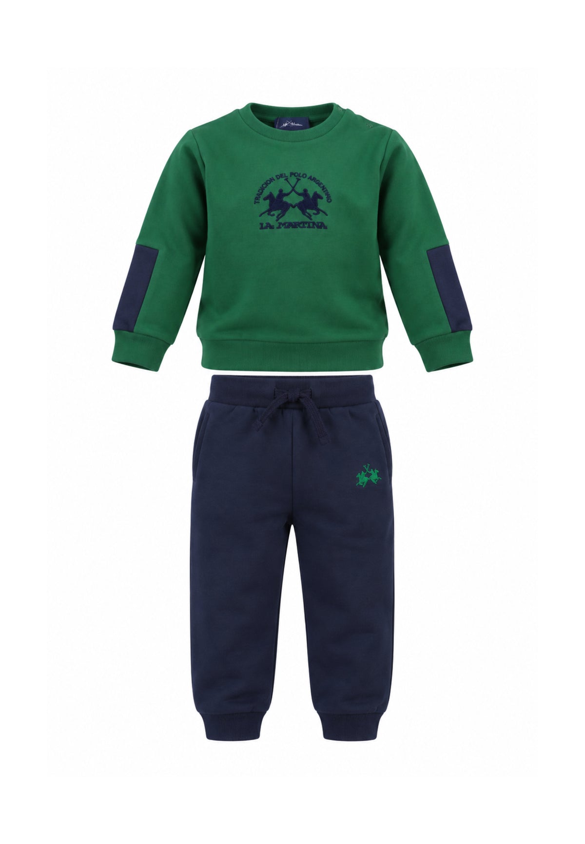 LA MARTINA TUTA VERDE CON FELPA GIROCOLLO Bambini e ragazzi MAB0079.VER_