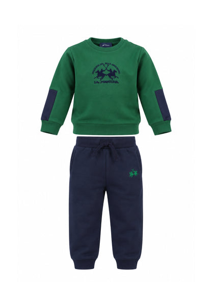 LA MARTINA TUTA VERDE CON FELPA GIROCOLLO Bambini e ragazzi MAB0079.VER_