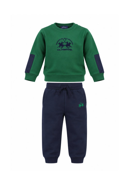 LA MARTINA TUTA VERDE CON FELPA GIROCOLLO Bambini e ragazzi MAB0079.VER_