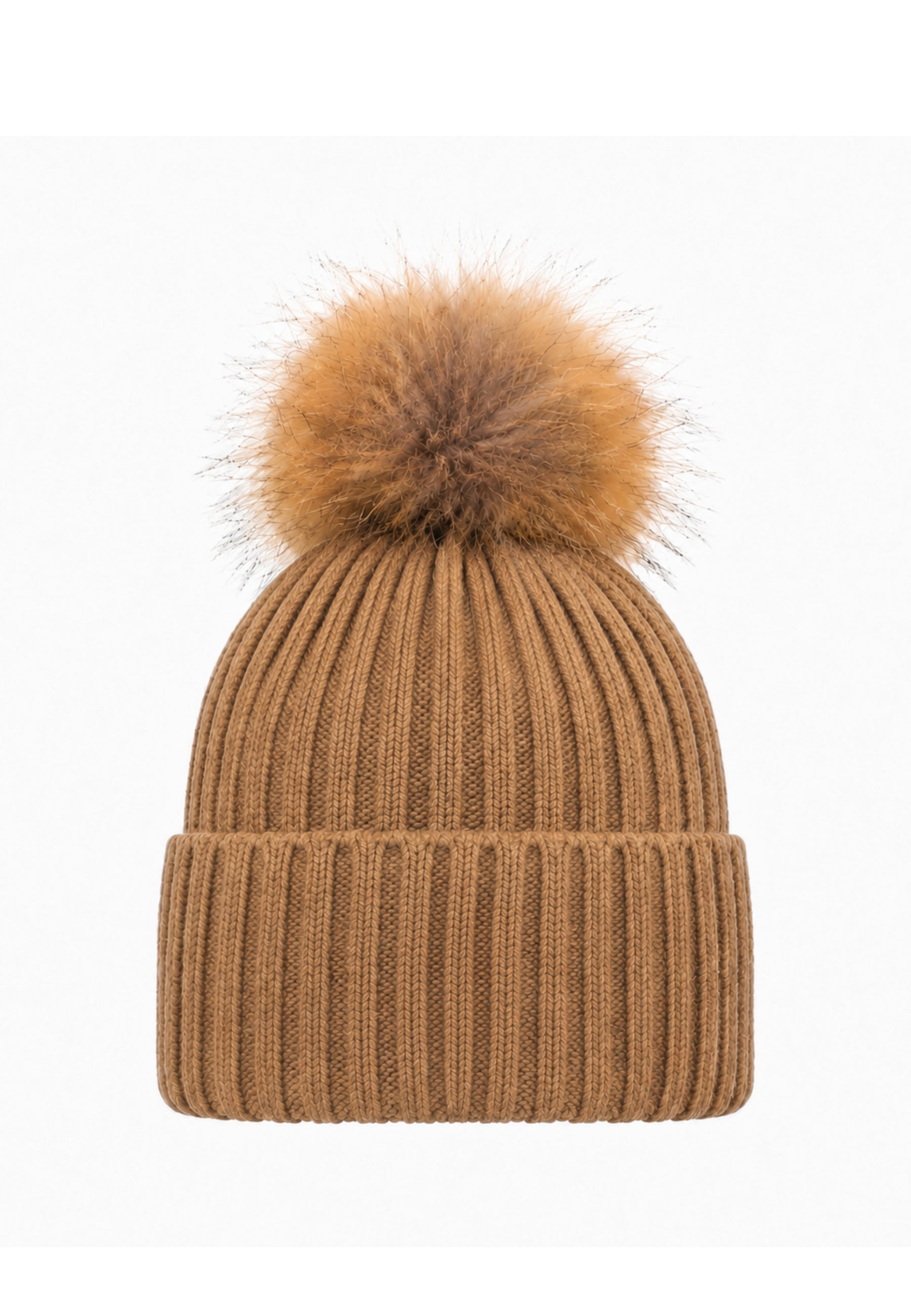 REFRIGIWEAR CAPPELLO BEIGE IN LANA CON POMPOM E LOGO Donna snowflake hat.beige_