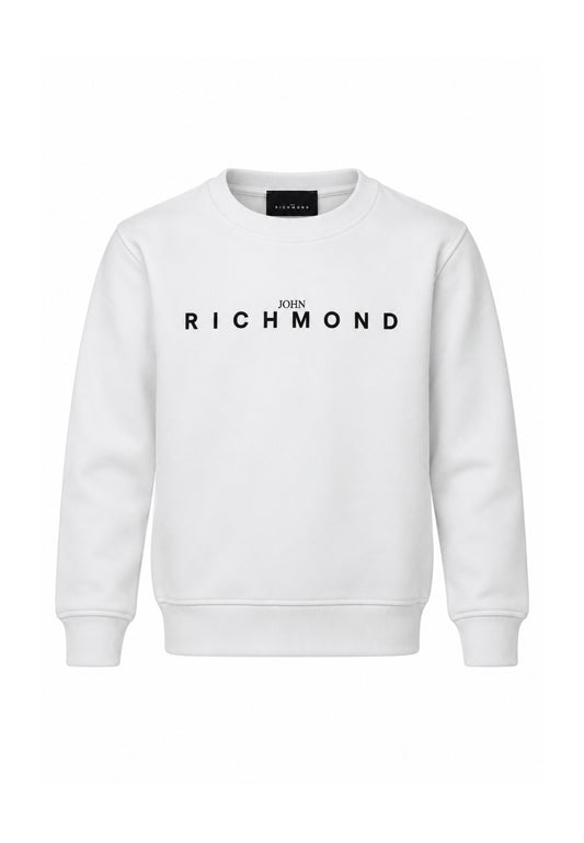 John Richmond FELPA NERA A GIROCOLLO CON LOGO NERO CENTRALE Bambini e ragazzi RBA26156FE.BIA_