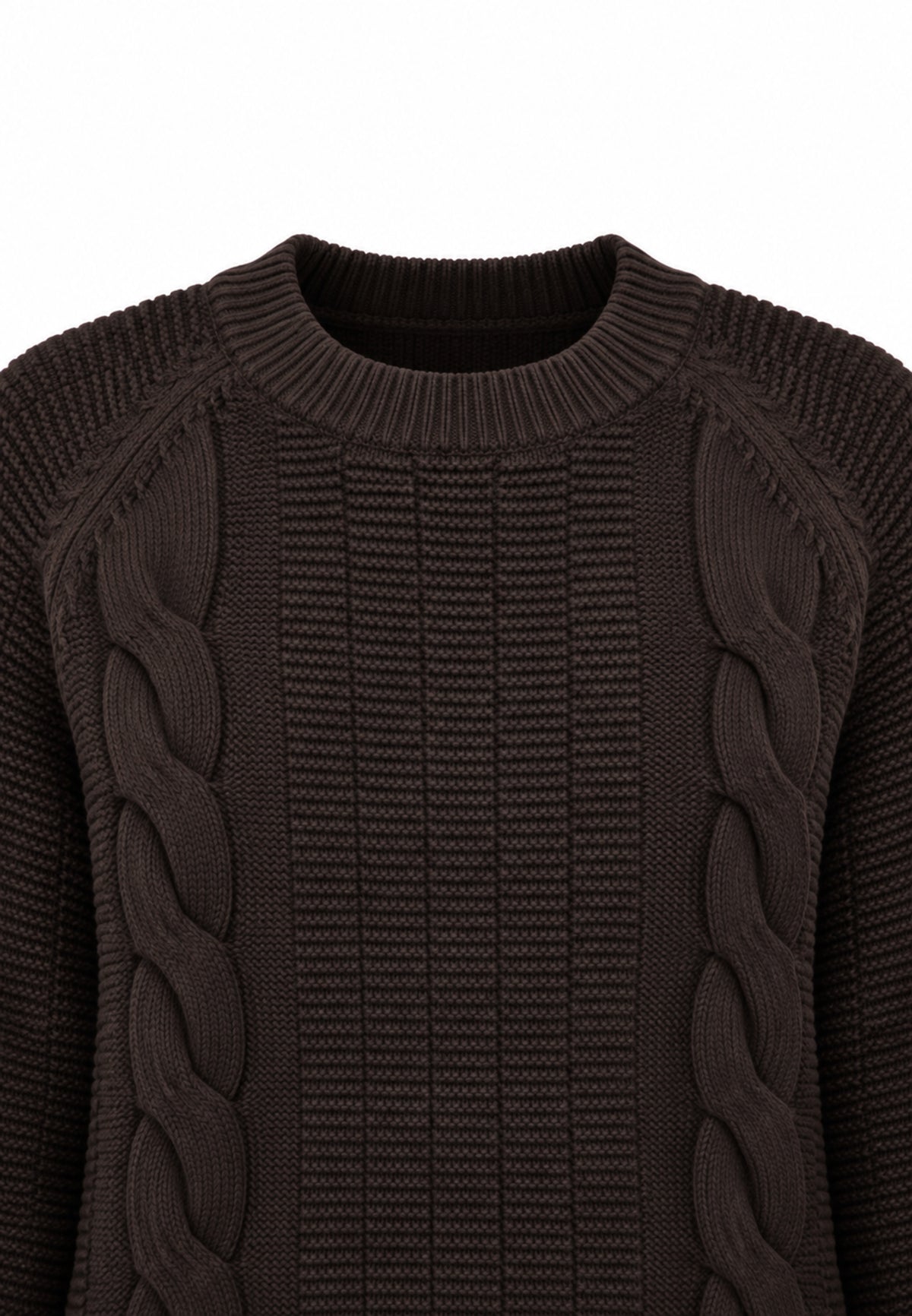 Kocca maglia MARRONE ATTILLATA CON TRECCIA Bambine e ragazze aurasim.marro_