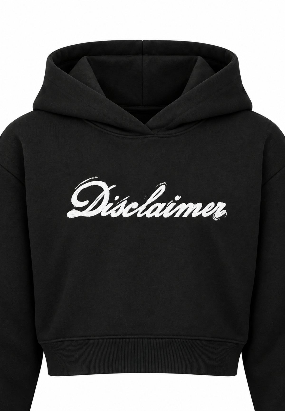 Disclaimer completo NERO con felp CROP CON CAPPUCCIO E LEGGINGS Bambine e ragazze 26IDK59206.NE_