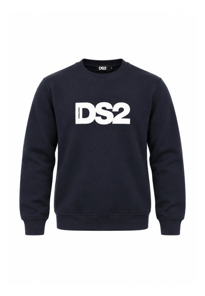 DS2 FELPA NERA A GIROCOLLO CON LOGO CENTRALE Bambini e ragazzi F62K281.NE_