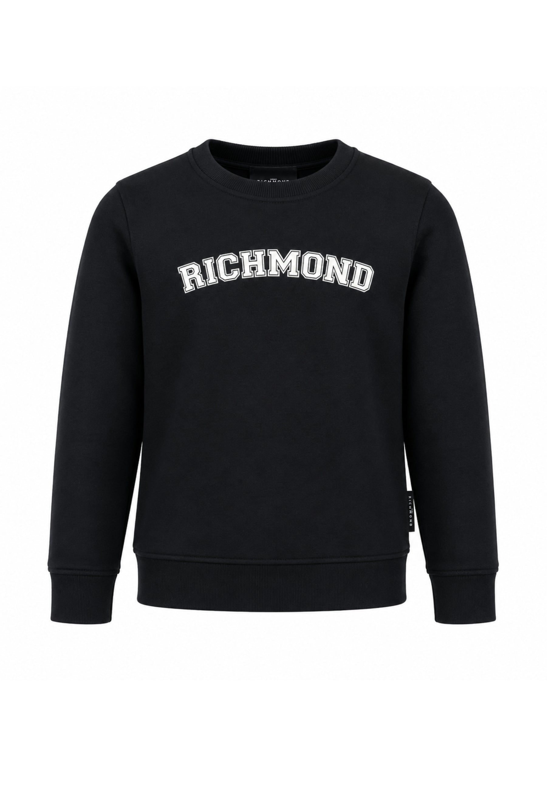 John Richmond felpa nera girocollo CON LOGO COLLEGE Bambini e ragazzi rba26175fe.ne_