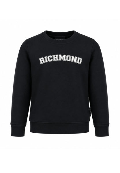John Richmond felpa nera girocollo CON LOGO COLLEGE Bambini e ragazzi rba26175fe.ne_