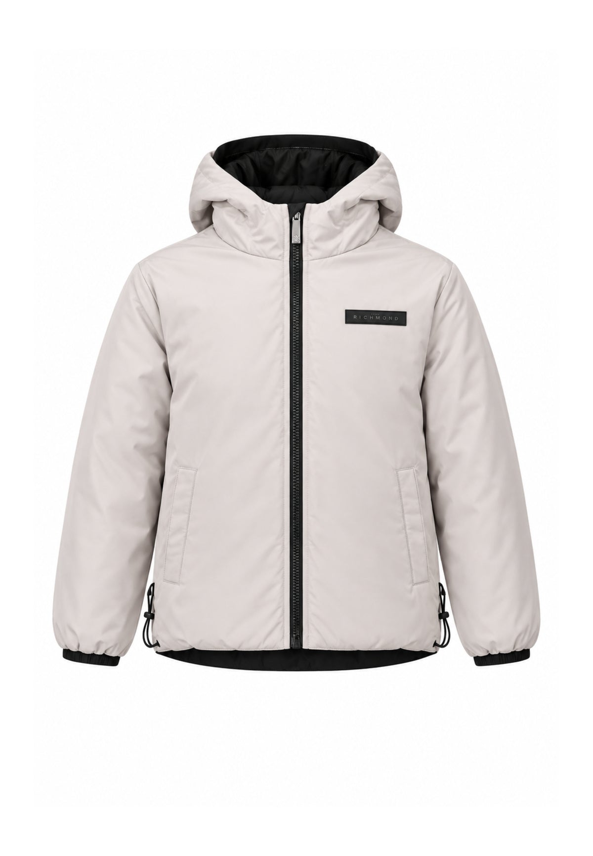 John Richmond GIUBBOTTO NERO REVERSIBILE CON CAPPUCCIO Bambini e ragazzi RBA26036GB.NE_
