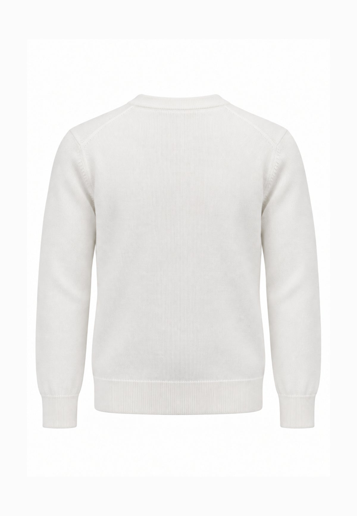 REFRIGIWEAR MAGLIONE PANNA IN LANA SAGOMATO CON MINI LOGO RICAMATO Uomo BENNET PULLOVER.PANNA_